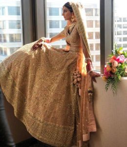Light Gold Lehengas