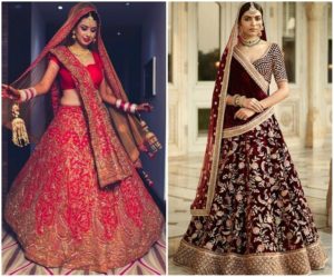 दोहरा दुपट्टा lehenga design