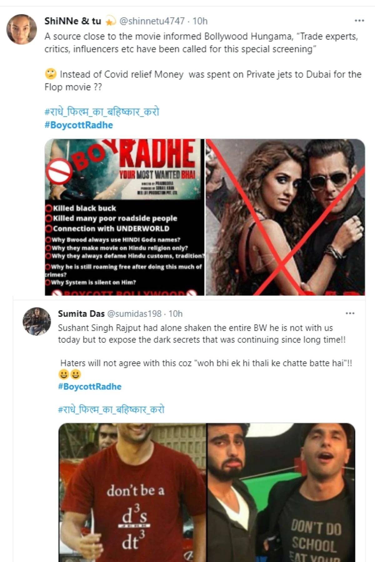 Sushant Singh Rajput boycot radhe